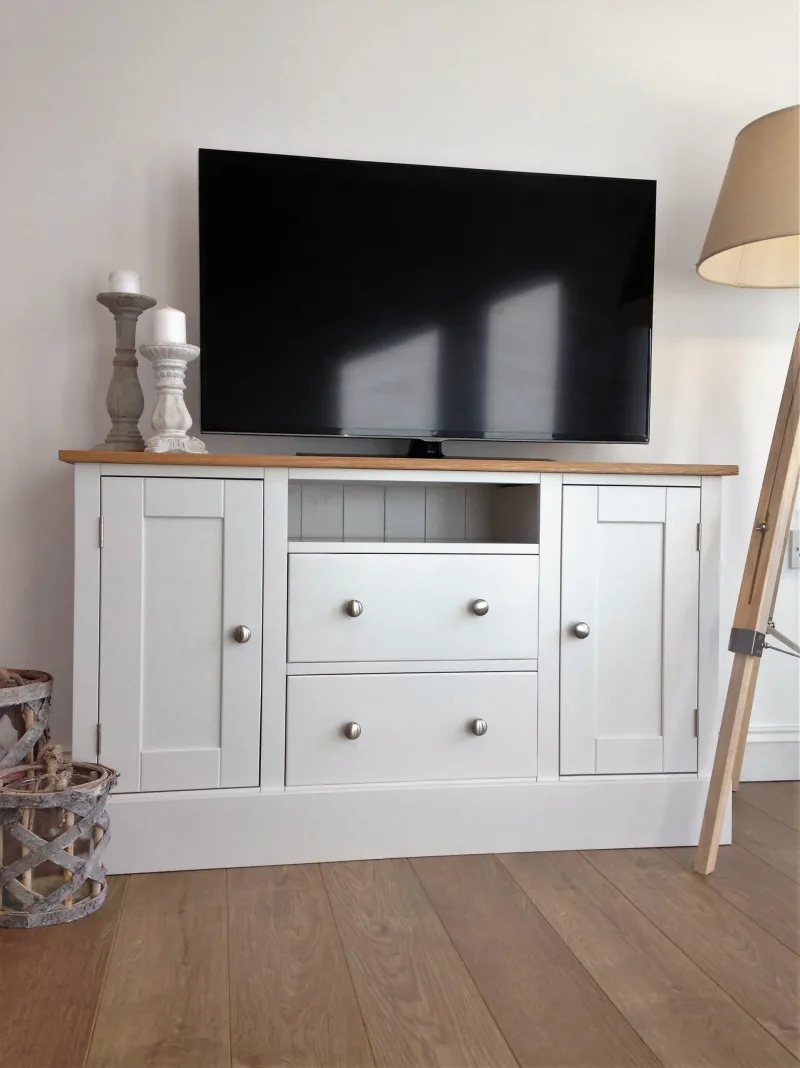 How to Style a Painted Pine TV Unit for a Modern or Traditional Home